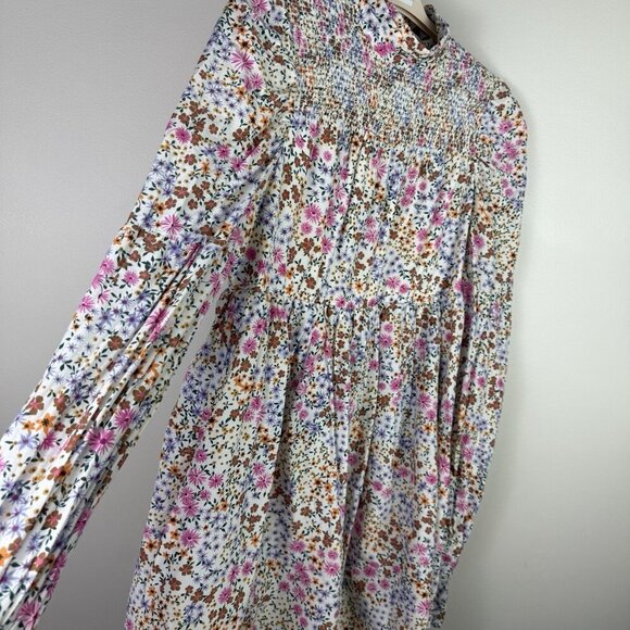 Munthe Mini Dress Floral Long Sleeve size 42/10 Boho Flirty Cottage Spring Date - Picture 5 of 12